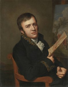 Jan (baptist) Kobell II (1778-1814), målare, i uniform av en medlem av Kungliga Institutet för vetenskap, litteratur och konst