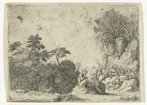 Flöjtspelande satyr