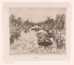 Kanal med pråmar Kanal (originaltitel) av Willem Bastiaan Tholen