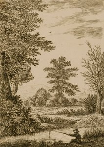 Landskap med bäck av Willem Bemmel