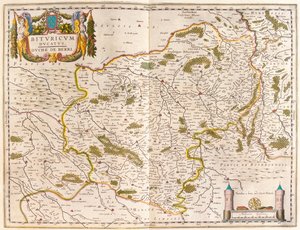 Beauvais, bergues, i "Theatrum Orbis Terrarum, sive Atlas Novus" av Willem Blaeu, Amsterdam av Willem Blaeu