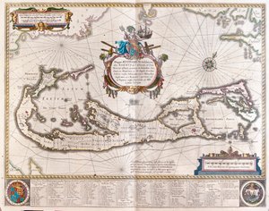 Bermuda, i "Theatrum Orbis Terrarum, sive Atlas Novus" av Willem Blaeu, Amsterdam av Willem Blaeu