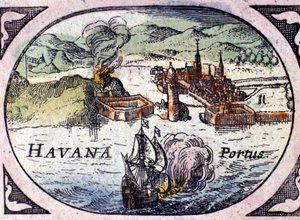 Havanna, baserad på William Blaeus Atlas av Willem Blaeu