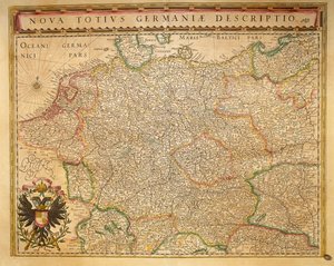 Modernt Tyskland från Världsteatern av Willem Bleau, Amsterdam av Willem Blaeu