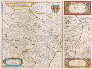 Lymoges - Clermont - Ferrand, i "Theatrum Orbis Terrarum, sive Atlas Novus" av Willem Blaeu, Amsterdam av Willem Blaeu