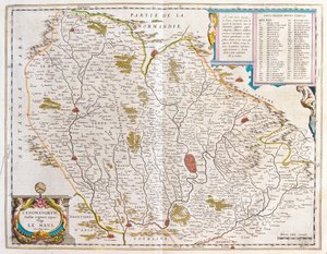 Maine, i "Theatrum Orbis Terrarum, sive Atlas Novus" av Willem Blaeu, Amsterdam av Willem Blaeu