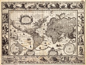 Mercator-karta över världen av Willem Blaeu