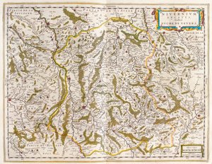 Nivernais, Nievre, i "Theatrum Orbis Terrarum, sive Atlas Novus" av Willem Blaeu, Amsterdam av Willem Blaeu