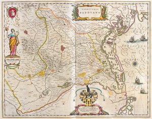 Padova, Italien, i "Theatrum Orbis Terrarum, sive Atlas Novus" av Willem Blaeu, Amsterdam av Willem Blaeu