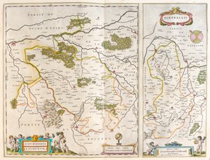 Quercy och Pyrenéerna - Mirebeaux, i "Theatrum Orbis Terrarum, sive Atlas Novus" av Willem Blaeu, Amsterdam av Willem Blaeu