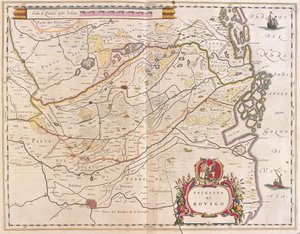 Rovigo, Italien, i "Theatrum Orbis Terrarum, sive Atlas Novus" av Willem Blaeu, Amsterdam