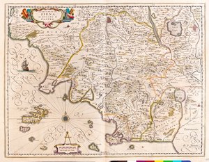 Siena, Lazio, Italien, i "Theatrum Orbis Terrarum, sive Atlas Novus" av Willem Blaeu, Amsterdam av Willem Blaeu