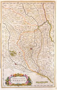 Territoriet Crema, Italien, i "Theatrum Orbis Terrarum, sive Atlas Novus" av Willem Blaeu, Amsterdam av Willem Blaeu
