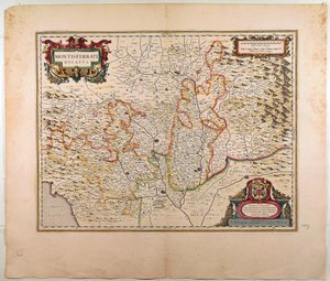 Hertigdömet Monferrato, Karta av Willem Blaeu, Amsterdam, Kopparstick av Willem Blaeu