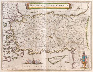 Turkiet och Cypern, i "Theatrum Orbis Terrarum, sive Atlas Novus" av Willem Blaeu, Amsterdam av Willem Blaeu
