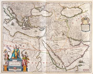 Turkiska imperiet, i "Theatrum Orbis Terrarum, sive Atlas Novus" av Willem Blaeu, Amsterdam av Willem Blaeu