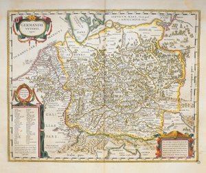 Gamla Tyskland från Världsteatern av Willem Bleau, Amsterdam av Willem Blaeu