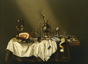 Bankettbit med skinka av Willem Claesz. Heda
