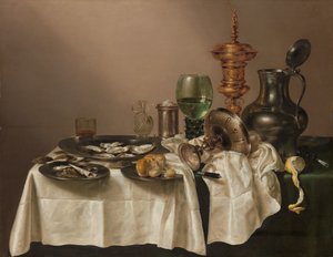 Stilleben med en förgylld kopp Stilleben med förgylld bägare av Willem Claesz. Heda