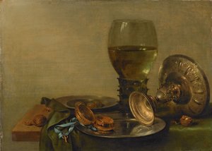 Stilleben med en silvertazza av Willem Claesz. Heda
