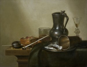 Tobaksstilleben, 1637 av Willem Claesz. Heda