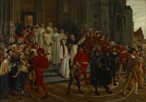 En martyr från 1500-talet - Johanna Van Santhoven, 1883. av Willem Geets