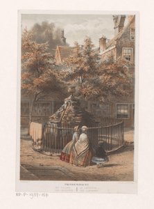 Fontän vid labyrinten i Amsterdam Prinsengracht labyrinten / der Irrgarten / le labyrinthe / labyrinten (titel på objekt)