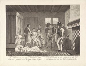 Prins av Orange efter sitt sår under medicinsk behandling på fältsjukhuset, 1815