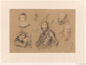 Figurer från Don Quijote av Willem Hendrik Schmidt