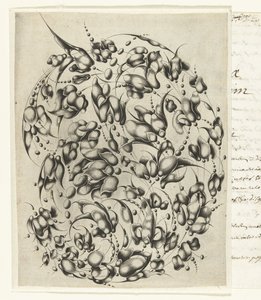 Guldsmedsbukett med stiliserade blommor och blad Looff-werck Boeck Seer Constich Geteijckent (serietitel)