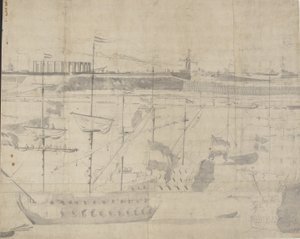 Den holländska flottan på Copenhagen Red 1658 av Willem I van de Velde