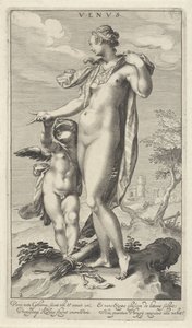 Venus och Amor Venus (titel på objekt) Judgment of Paris (serietitel) av Willem Isaacsz. van Swanenburg