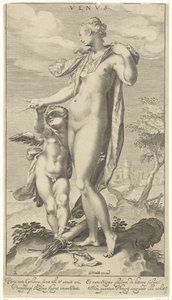 Venus och Amor Venus (titel på objekt) Judgment of Paris (serietitel) av Willem Isaacsz. van Swanenburg