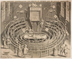 Hall av den anatomiska teatern i Leyden av Willem Isaaksz Swanenburgh