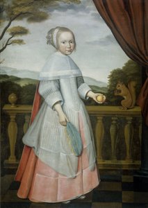 Porträtt av Elisabeth van Oosten av Willem Jansz. Ploy