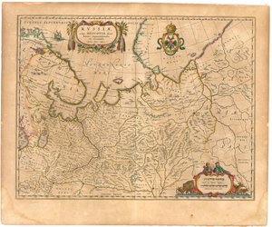 Karta över Ryssland Från: Världskarta..., 1645