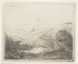 Berglandskap med floden