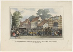 The Return of the Bataillon Mobile Schuttery of Utrecht, den 19 augusti 1834 (titel på objekt)