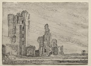 Ruinerna av slottet Huys Te Kleef nära Haarlem, ca. 1616.