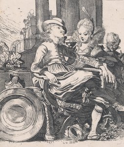 Det förälskade paret: Lucelle och Ascagnes, 1616.