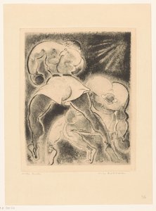 Två boxningsmän av Willem Retera (signed by artist)