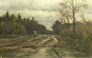 Landsväg nära Laren, (provinsen Norra Holland) av Willem Roelofs (I)