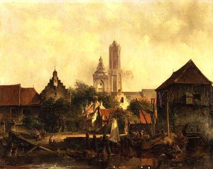 Utsikt över Utrecht av Willem Roelofs
