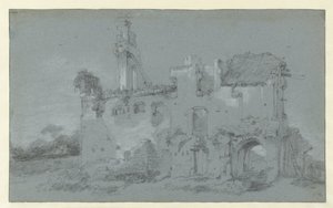 Ruinerna av klostret Rijnsburg av Willem Schellinks