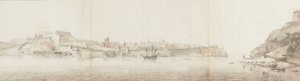 Utsikt över Valletta på ön Malta, sett från Senglea
