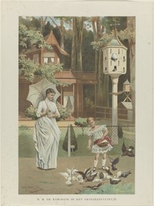 Porträtt av Emma, ​​Nederländernas drottningregent, och Wilhelmina, Nederländernas drottning av Willem Steelink (II)
