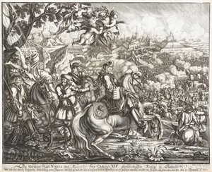 Slaget vid Narva den 19 november 1700 av Willem Swidde