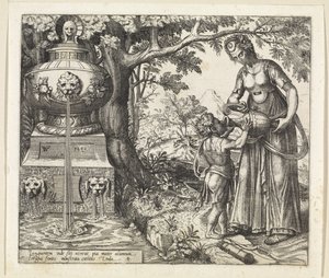 Hagar ger Ismael att dricka Hagars och Ismaels historia (serietitel) av Willem Thibaut