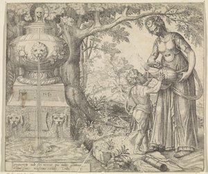 Hagar ger Ismael att dricka Hagars och Ismaels historia (serietitel) av Willem Thibaut