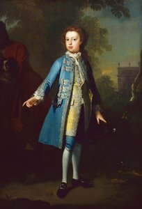 Porträtt av den tredje hertigen av Chandos som en pojke (olja på duk) av Willem Verelst